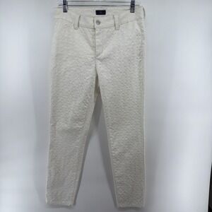 NYDJ Ankle Lift Talk Technology Textured Off-White Size‎ 8 Straight Leg